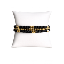 Load image into Gallery viewer, Serenity Pattern 4mm Beaded Bracelet - Black
