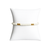 Load image into Gallery viewer, Serenity Pattern 4mm Beaded Bracelet - Ivory

