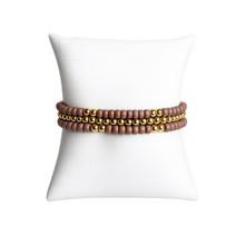 Load image into Gallery viewer, Serenity Pattern 4mm Beaded Bracelet - Lt. Mauve
