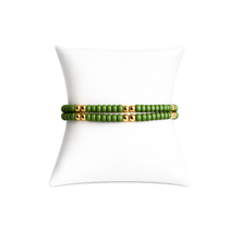 Load image into Gallery viewer, Serenity Pattern 4mm Beaded Bracelet- Sage Green
