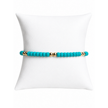 Load image into Gallery viewer, Serenity Pattern 4mm Beaded Bracelet - Turquoise
