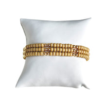 Load image into Gallery viewer, Serenity Pattern 4mm Beaded Bracelet- Tan
